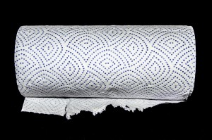 White Paper Roll On Black